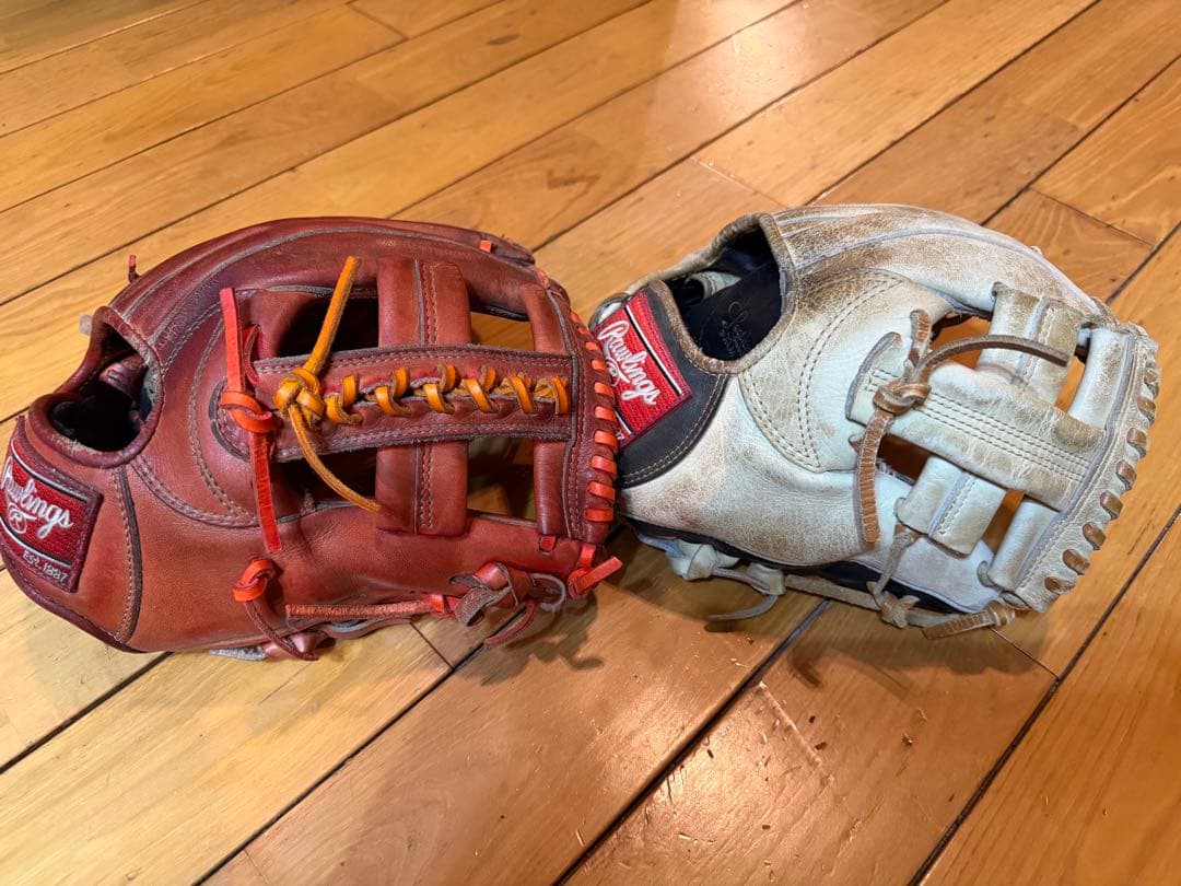 ローリングス　硬式グローブ　内野手用　高校野球対応　中古3点セット