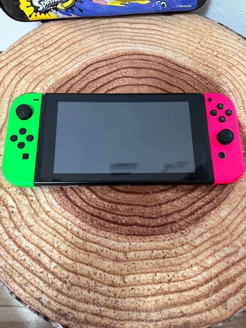 Nintendo Switch ニンテンドースイッチ本体GRN/PNK箱無し①