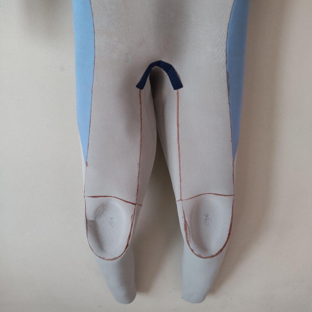 中古品　ZERO ジャージフルスーツ（ブルー☓白） バックジップモデル