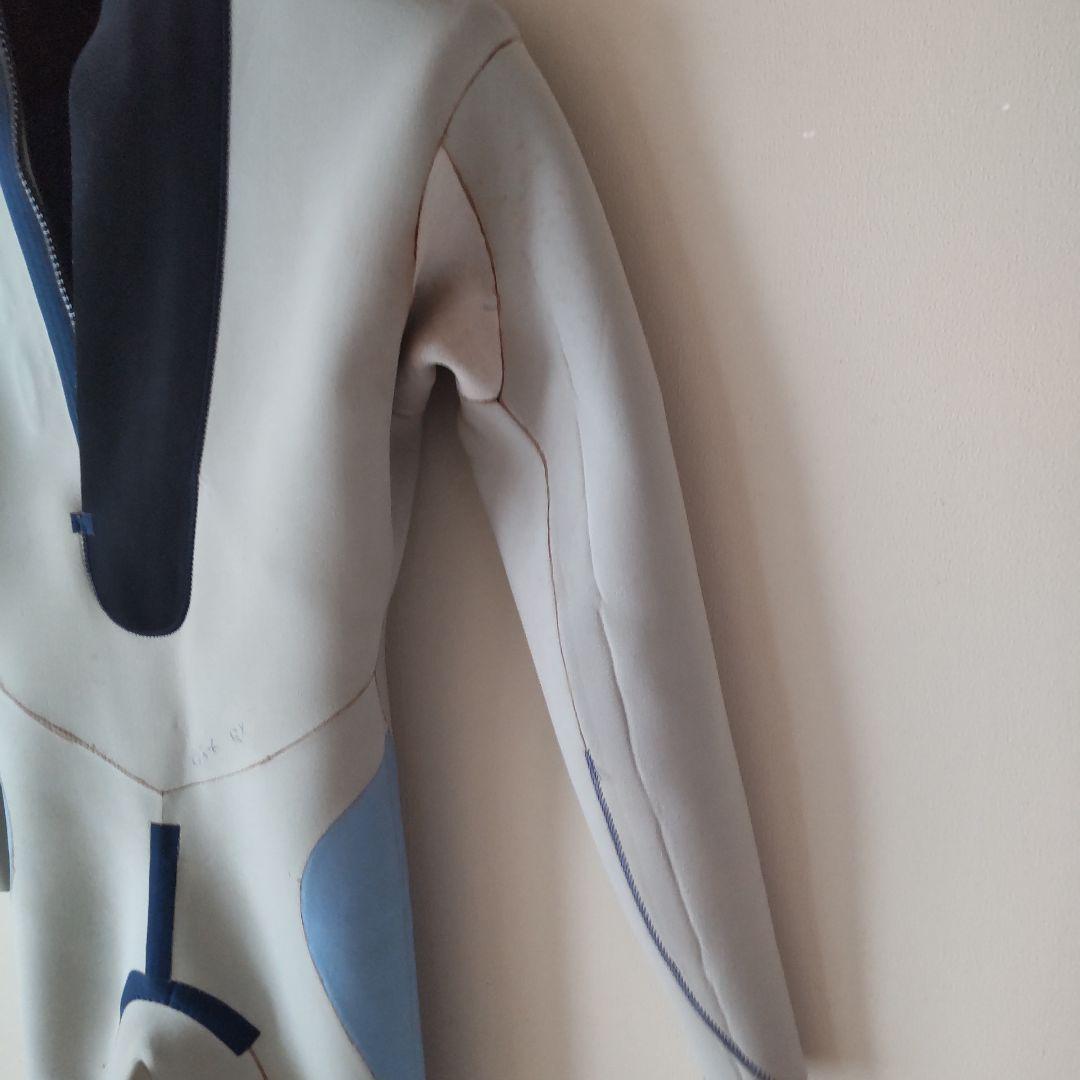 中古品　ZERO ジャージフルスーツ（ブルー☓白） バックジップモデル