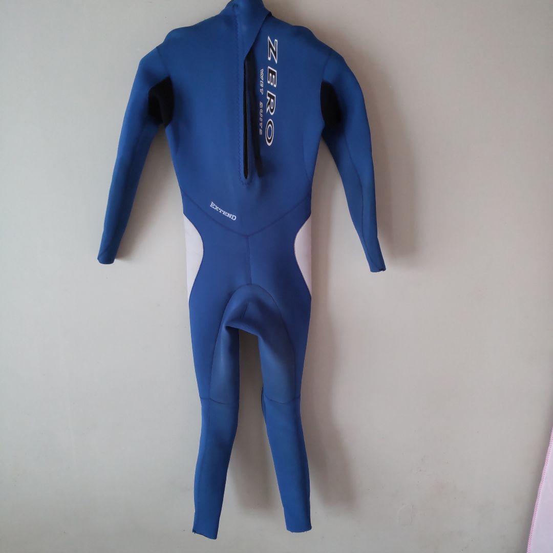 中古品　ZERO ジャージフルスーツ（ブルー☓白） バックジップモデル