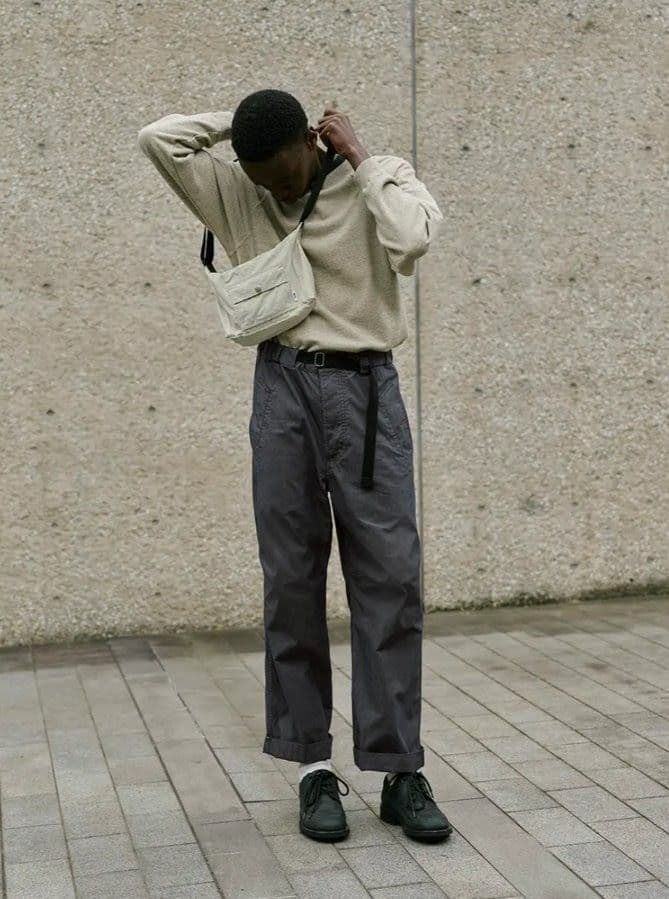 パンツ 2025AW MHL. DENSE COTTON NYLON TROUSERS
