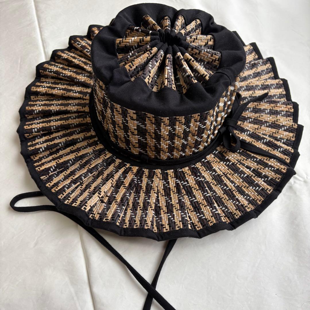 ローナマーレイLORNA MURRAY大人【Ｌ】つば広麦わら帽子 折畳ハット