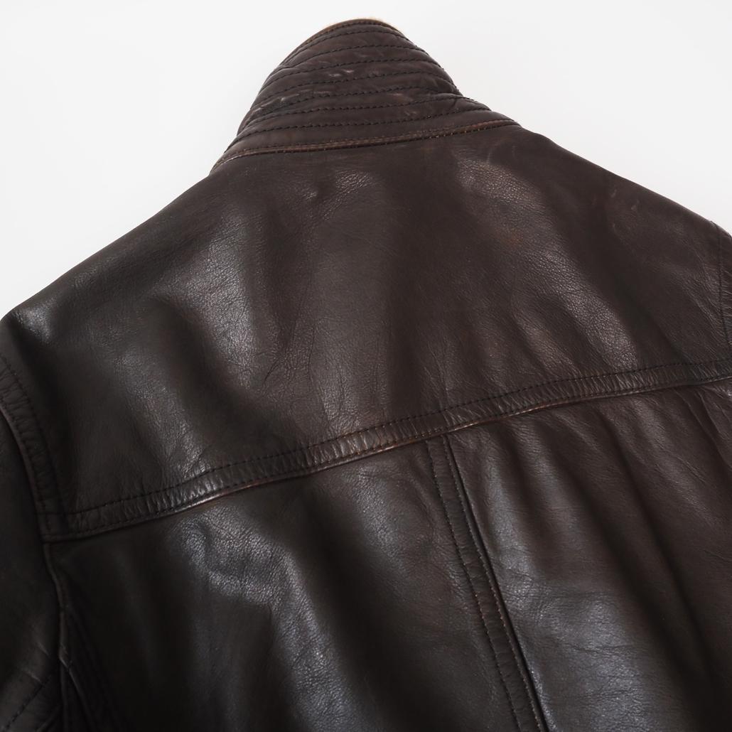 Abercrombie&Fitch G-1ムートン襟レザーフライトジャケット M