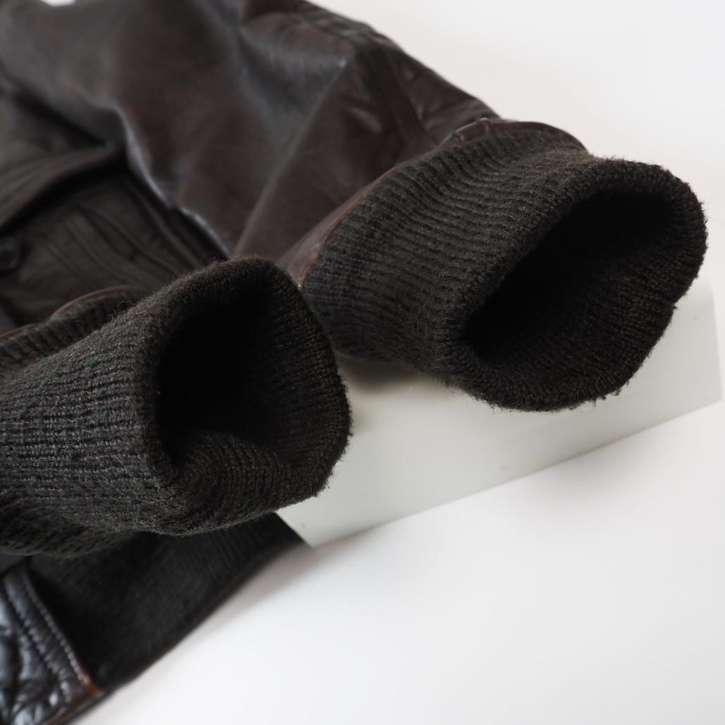 Abercrombie&Fitch G-1ムートン襟レザーフライトジャケット M