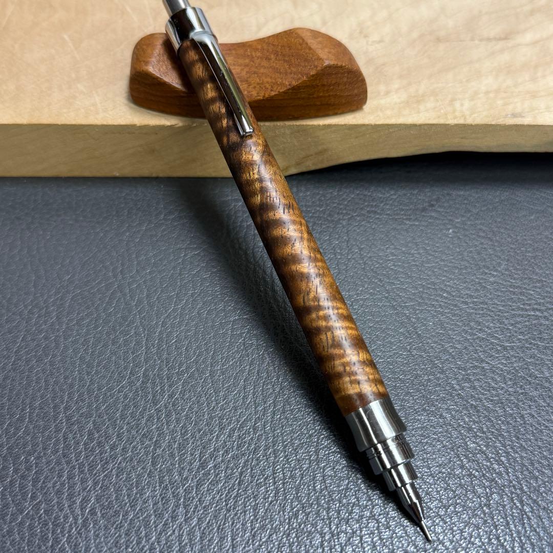 196ハワイアンコアカーリー　木製シャーペン　濃色　最強低重心R ステンレス