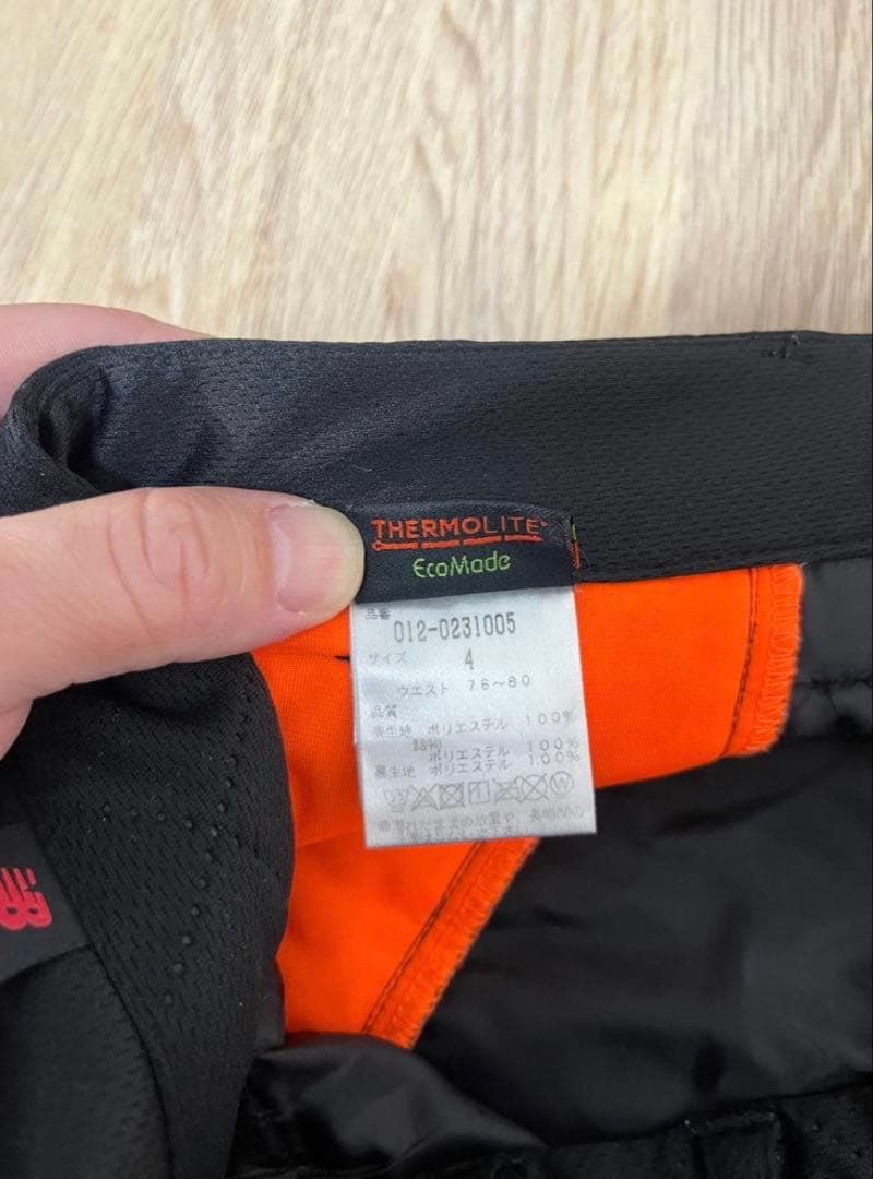 ニューバランス　キルティング　ゴルフパンツ　ブラック　サイズ4