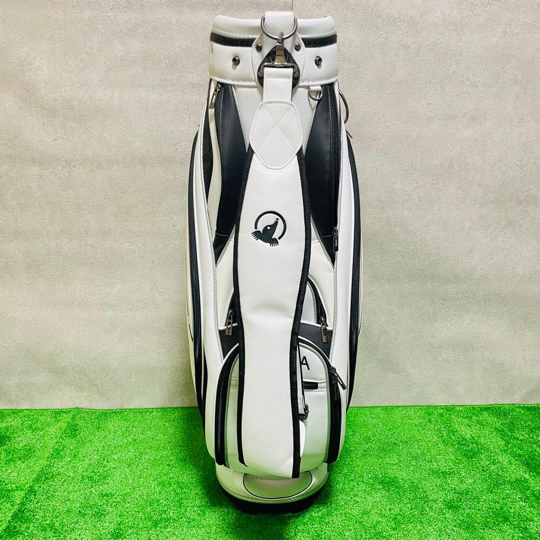 ほぼ未使用　HONMA ホンマ　モグラ　 キャディバッグ ゴルフバッグ　ホワイト