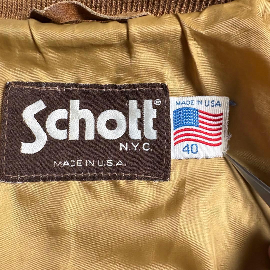 ひ*ろ様 80s-90s USA製　shcott スエード　レザージャケット　バ