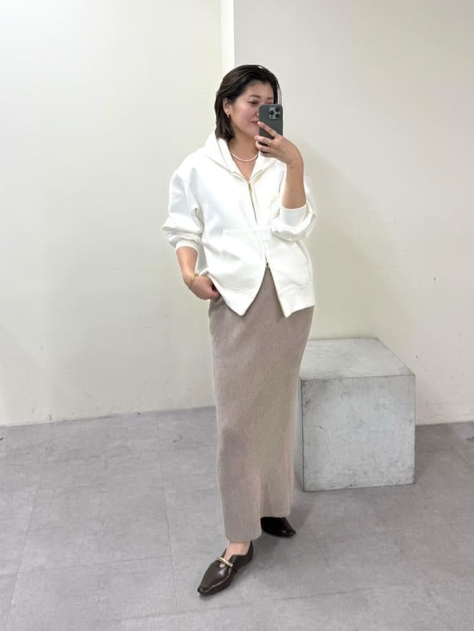 新品 RIVE DROITE リバイバル バックテールZIPパーカー ホワイト