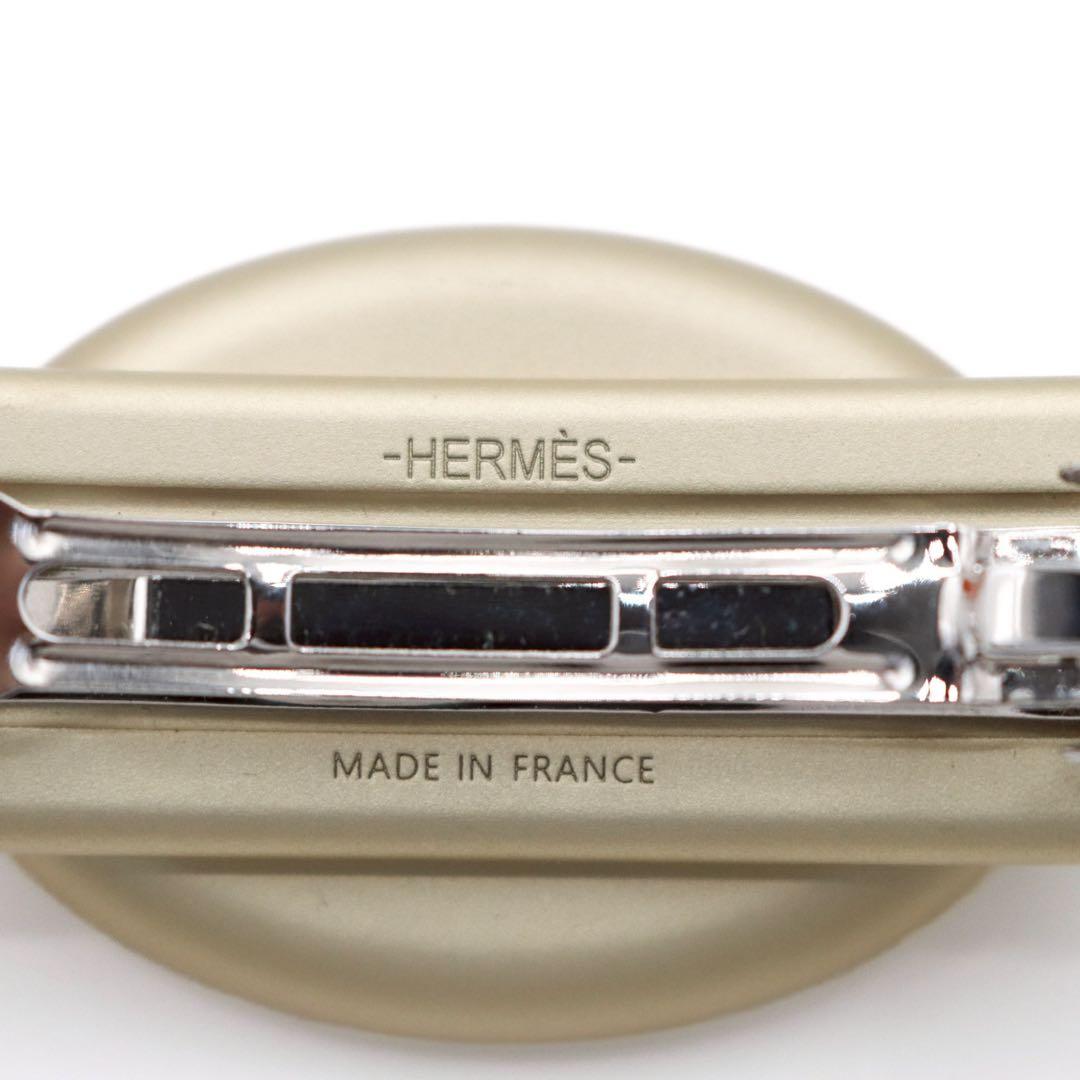【極美品】エルメス トリ マイヨン シェーヌダンクル バレッタ GP ゴールド