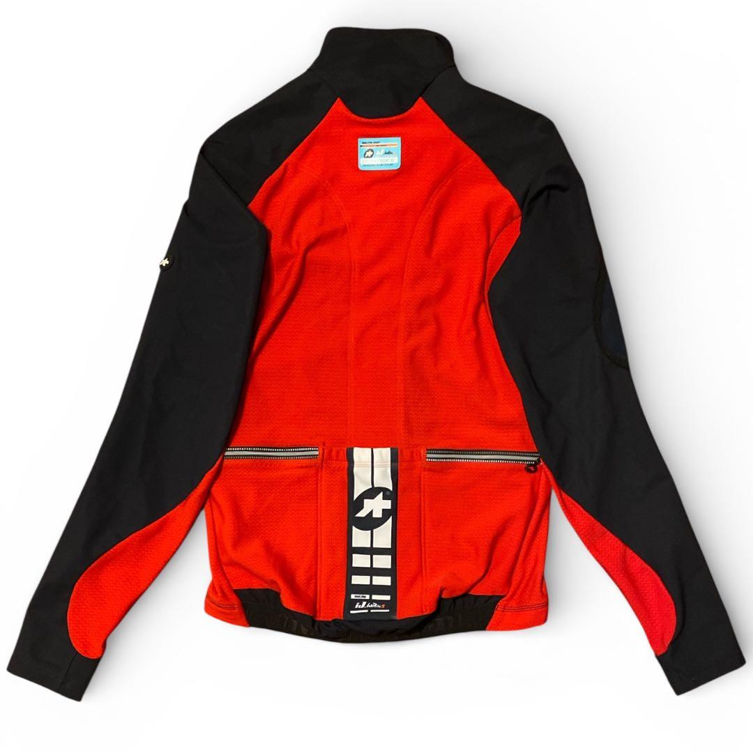 assosアソスメンズサイクルウェア長袖赤白黒サイクルジャージ秋冬用ロードバイク