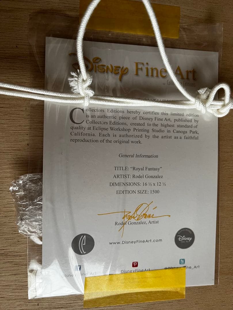 Disney FineArt ロデルゴンザレス 作品