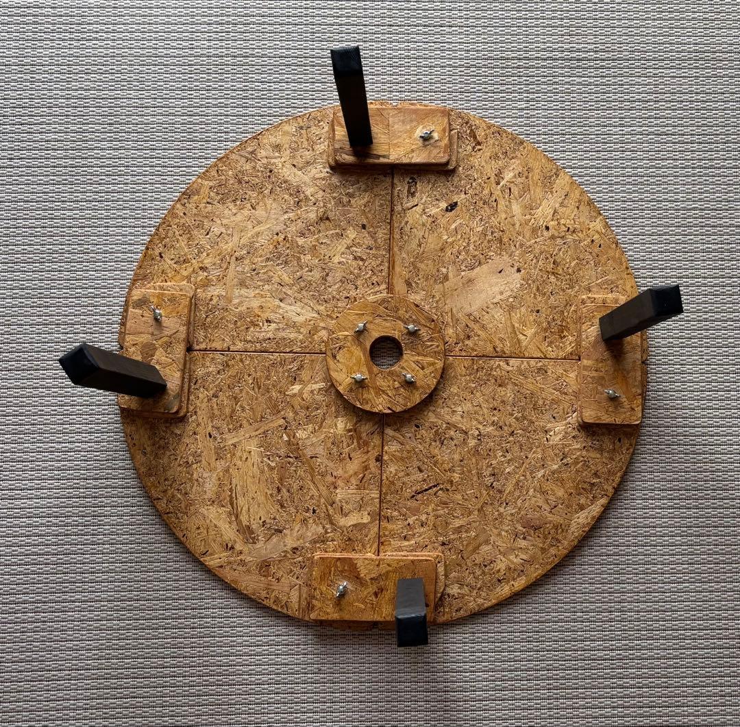 分割円卓80 チークニス仕上げ　SRT80t