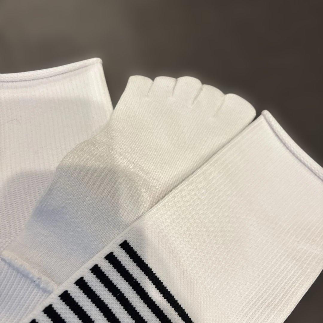 Nike 支給品　5本指！サッカーソックス 赤 白 ストライプ