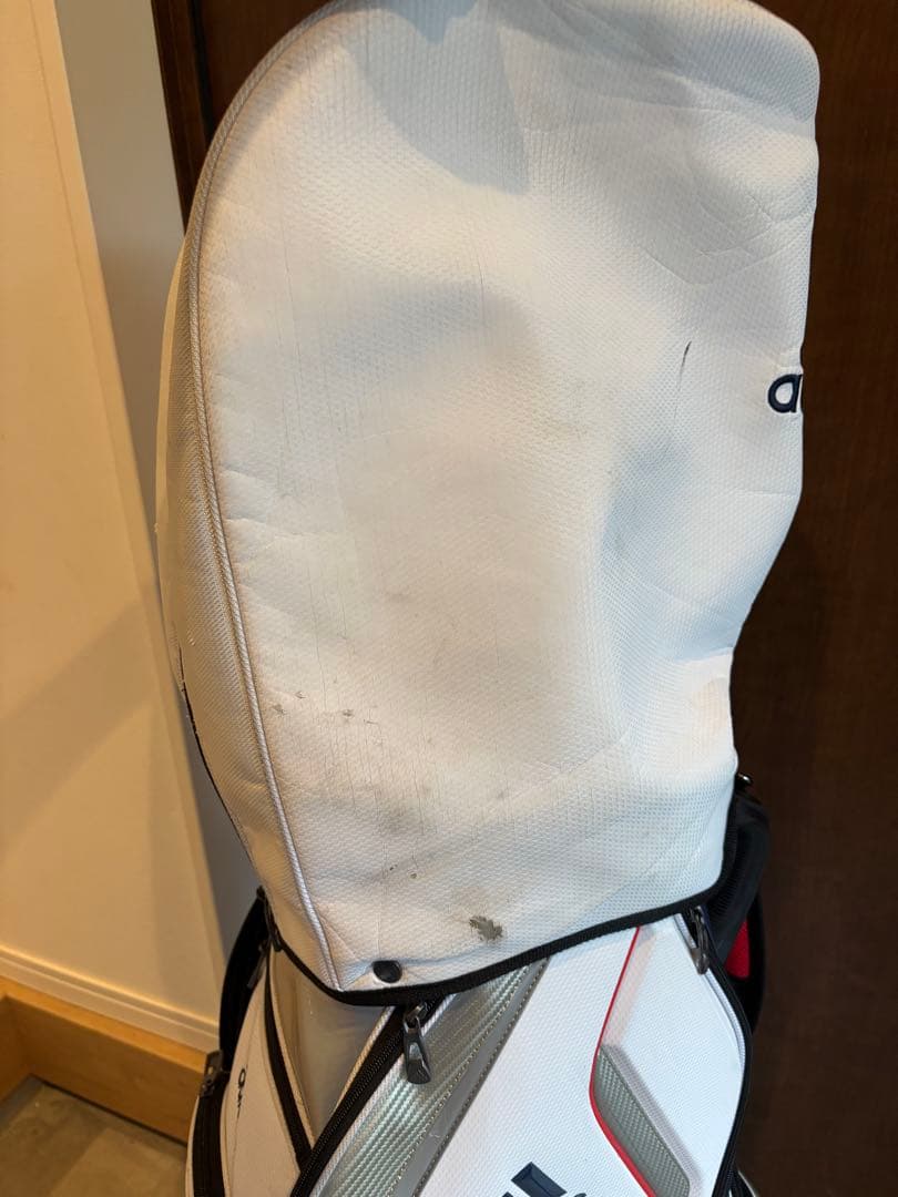 adidas アディダス ゴルフ キャディバッグ ホワイト×ネイビー　使用感あり