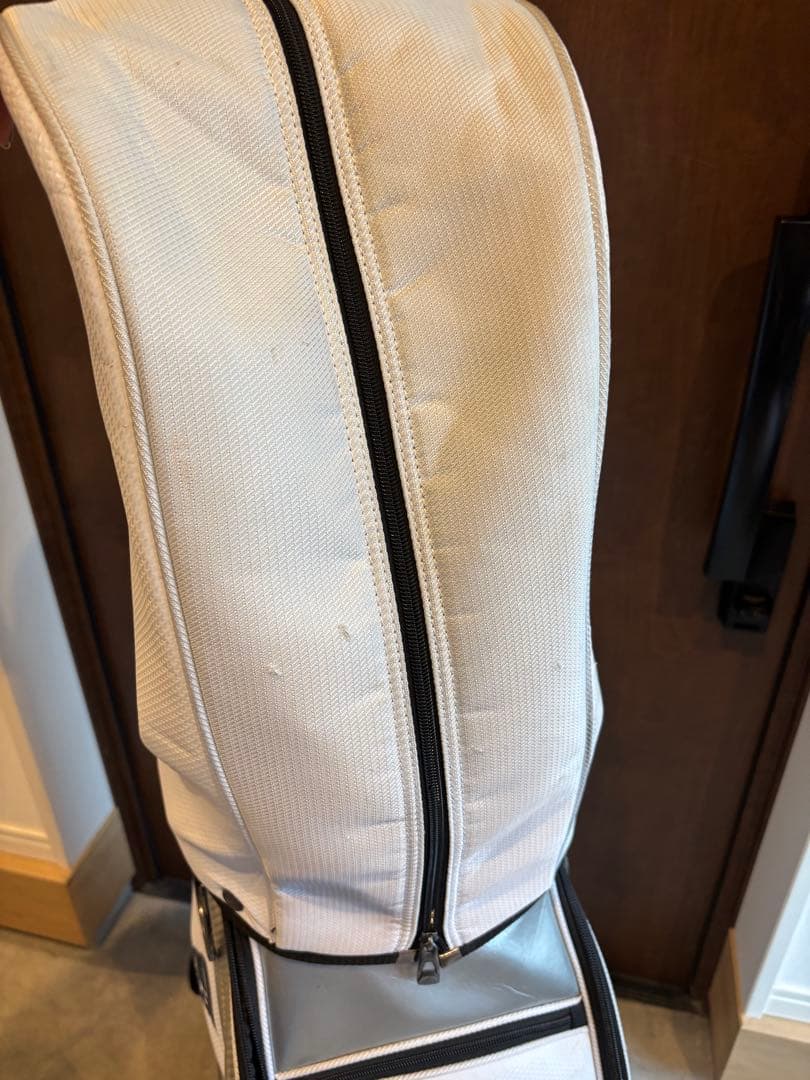 adidas アディダス ゴルフ キャディバッグ ホワイト×ネイビー　使用感あり