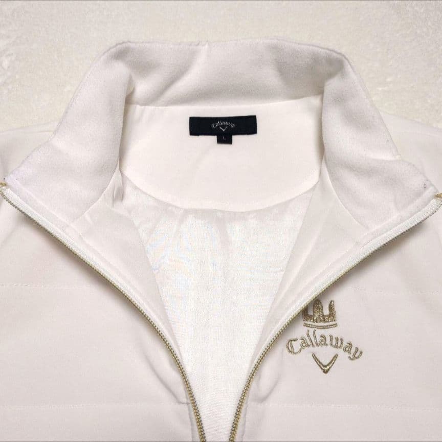 河本結プロ♡Callaway 裾フリル付き ジャケット Lサイズ 美品♡防寒