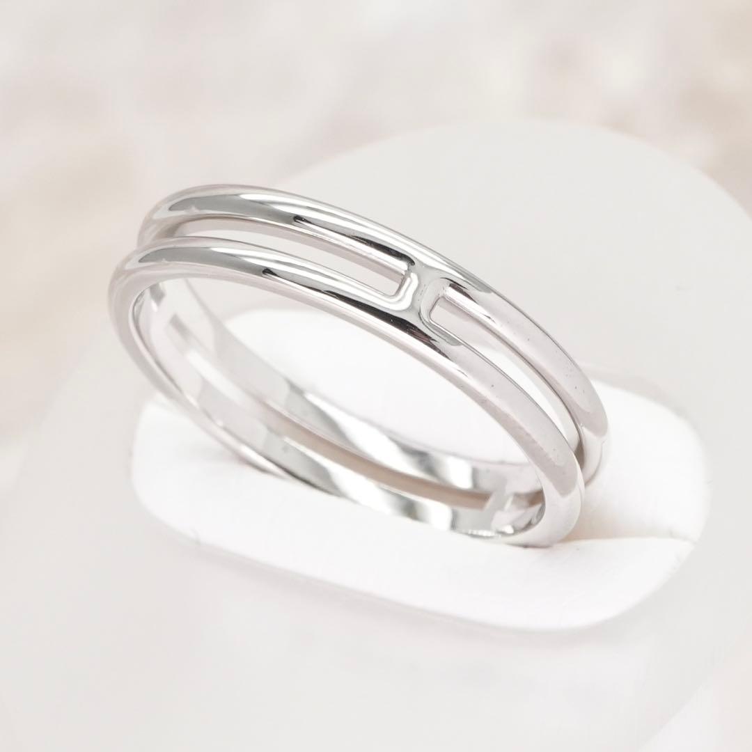 ★HERMÈS★ アリアンヌ ウェディングリング 750WG 定価46万