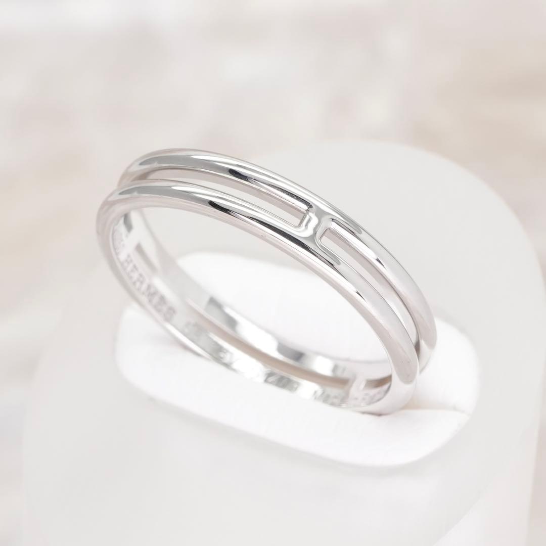★HERMÈS★ アリアンヌ ウェディングリング 750WG 定価46万
