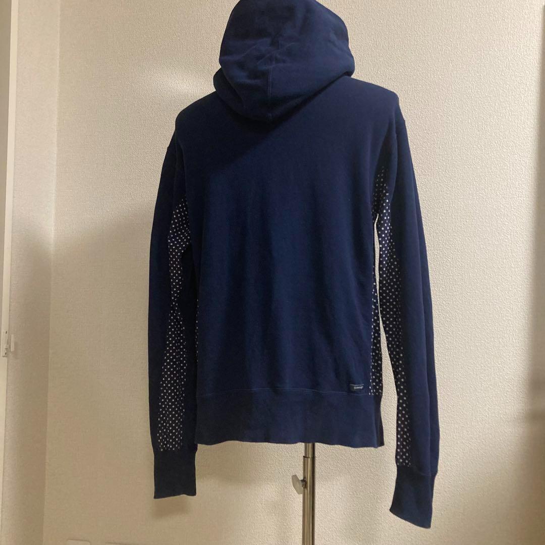 ソフネット◆スターパネル プルオーバー パーカー ネイビー Mサイズ
