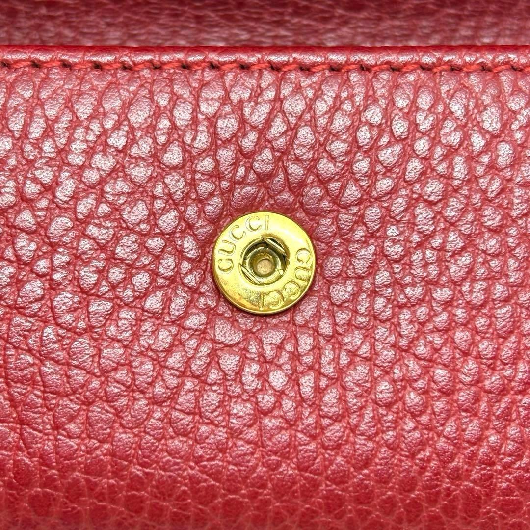 正規品 GUCCI GGマーモント 6連キーケース 赤 レザー ゴールド金具 美