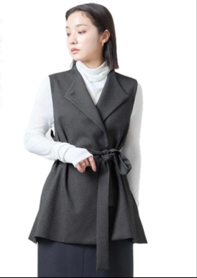 タグ付き未使用 マルゥユナイテッドアローズ ウエストベルトジレ ダークグレー