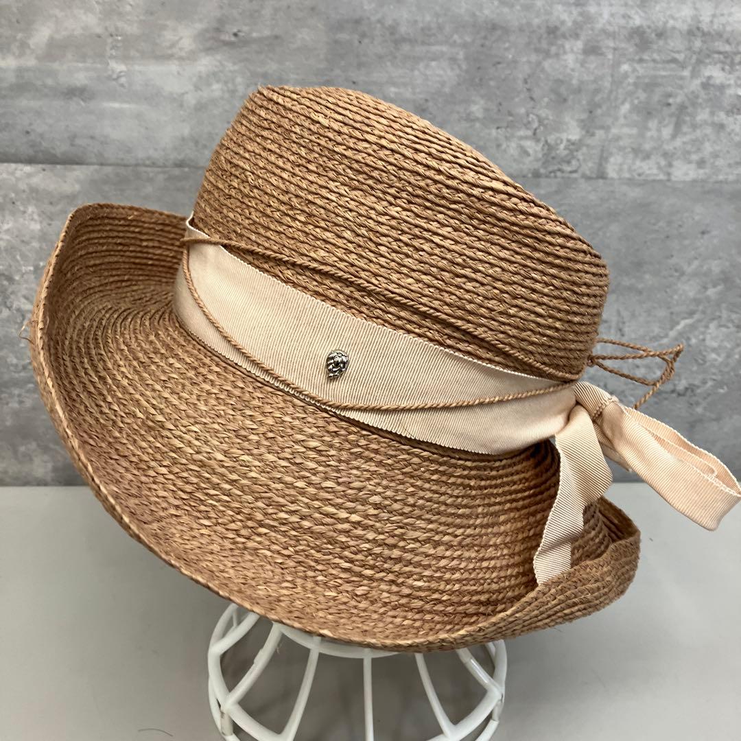 ヘレンカミンスキー 麦わら帽子 ラフィアハット ハット 帽子 リボン 小物