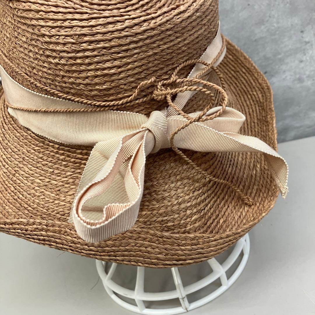 ヘレンカミンスキー 麦わら帽子 ラフィアハット ハット 帽子 リボン 小物