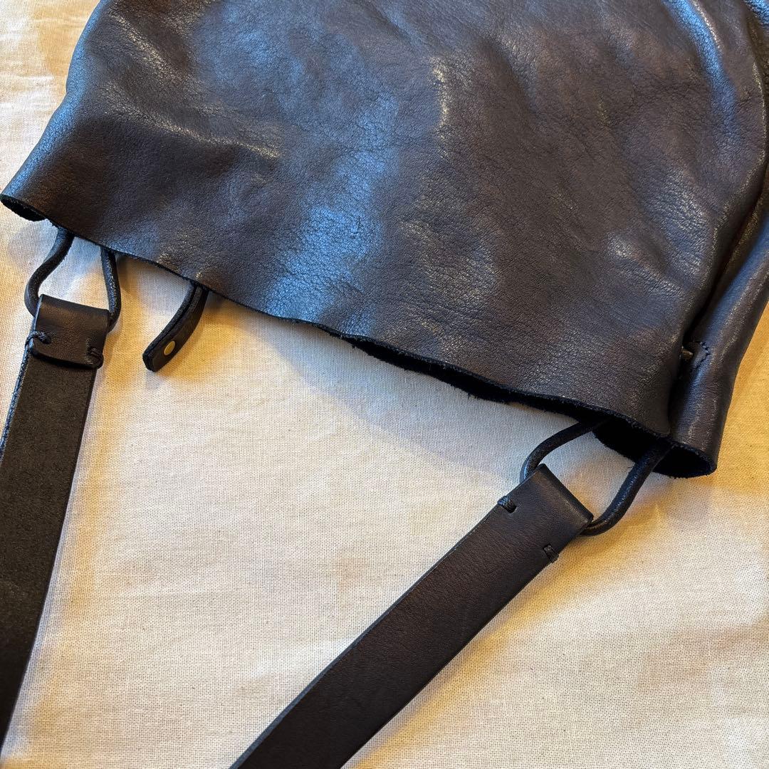 パラスパレス　ネイビー　革トートバック