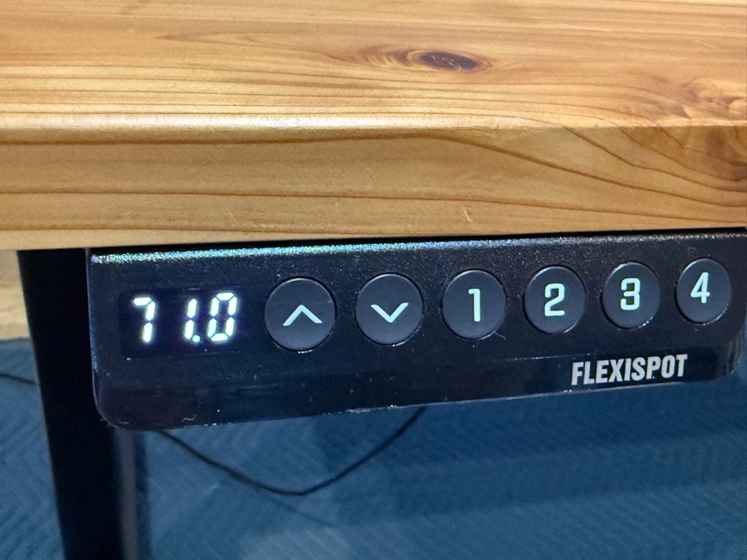 ★中古格安！Kanademono 無垢杉板　電動昇降 スタンディングデスク