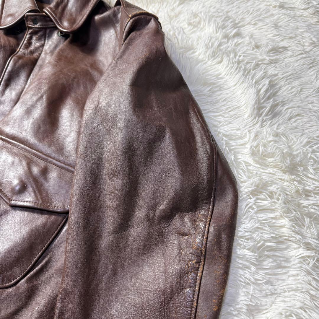 【馬革】 80s USA製 CORINTH A-2 フライトジャケット 40