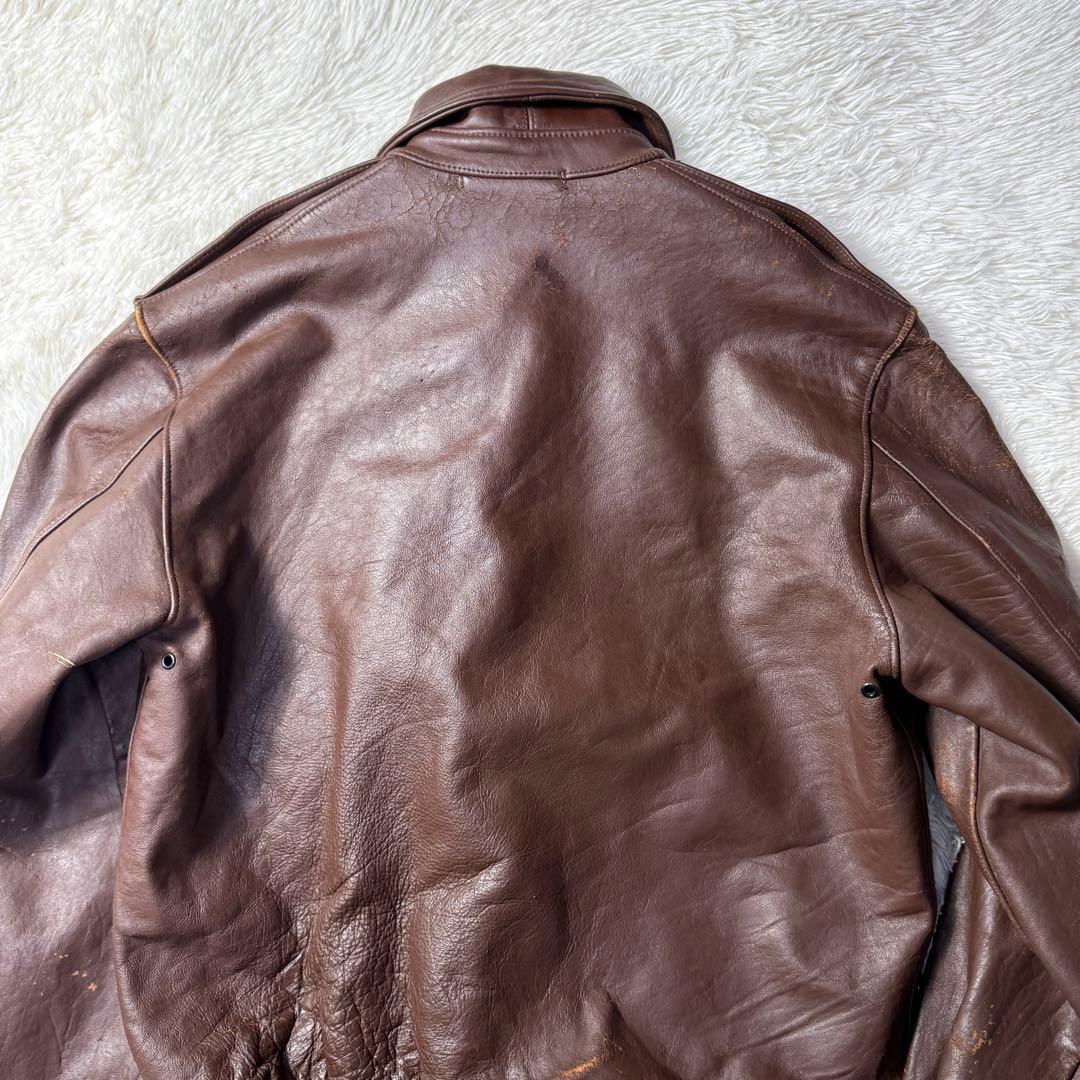 【馬革】 80s USA製 CORINTH A-2 フライトジャケット 40