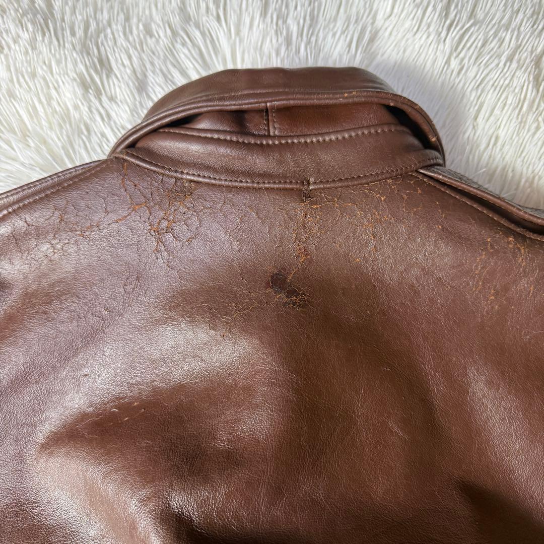 【馬革】 80s USA製 CORINTH A-2 フライトジャケット 40