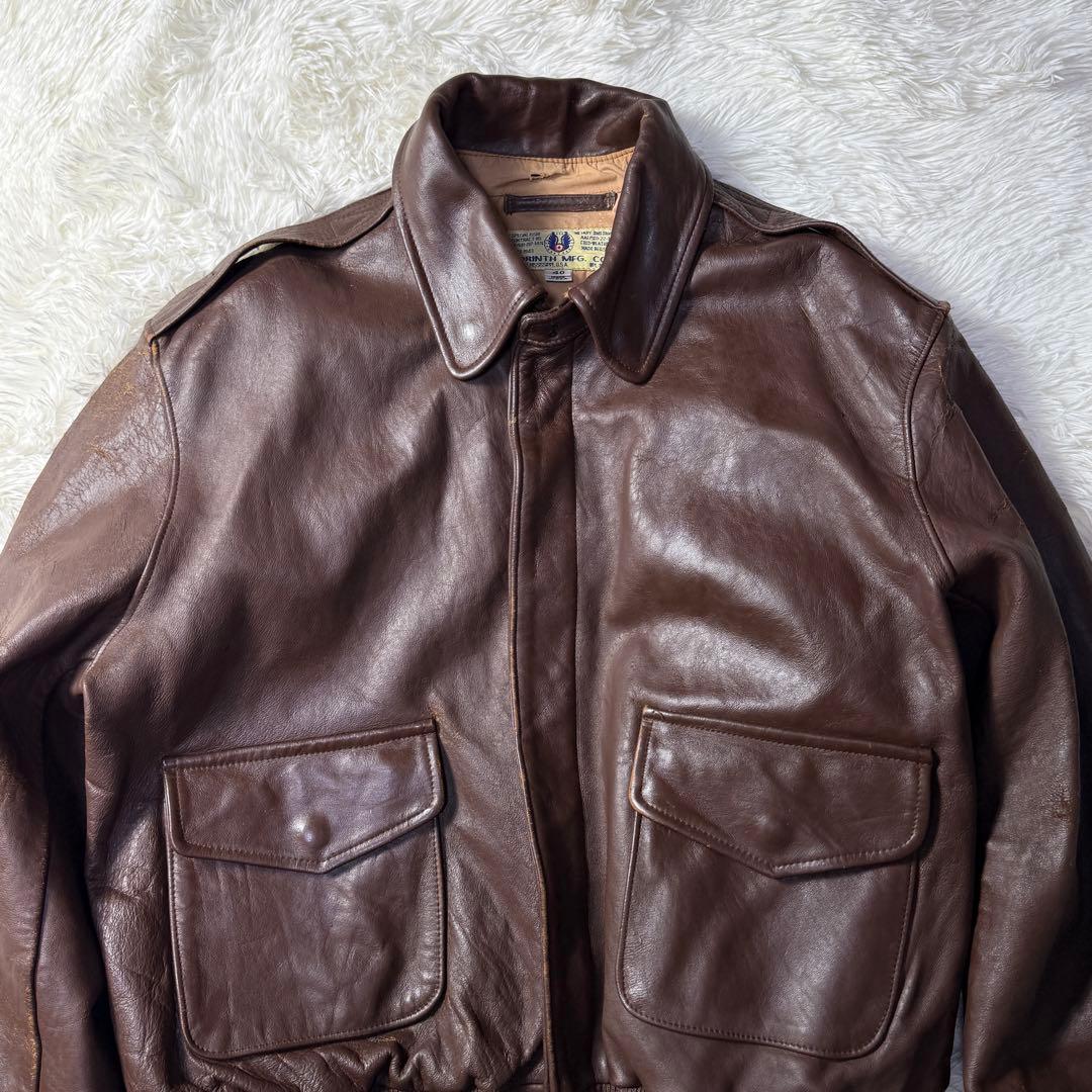 【馬革】 80s USA製 CORINTH A-2 フライトジャケット 40