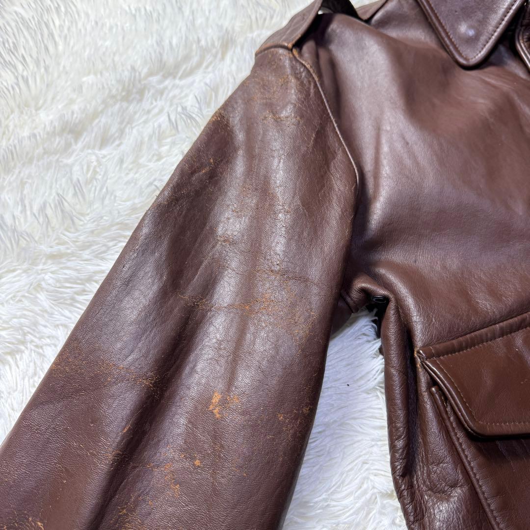 【馬革】 80s USA製 CORINTH A-2 フライトジャケット 40