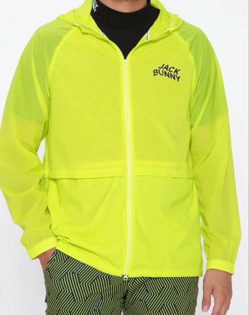 新品 パーリーゲイツ ジャックバニー ナイロンタフタ ブルゾン(4)M/ライム