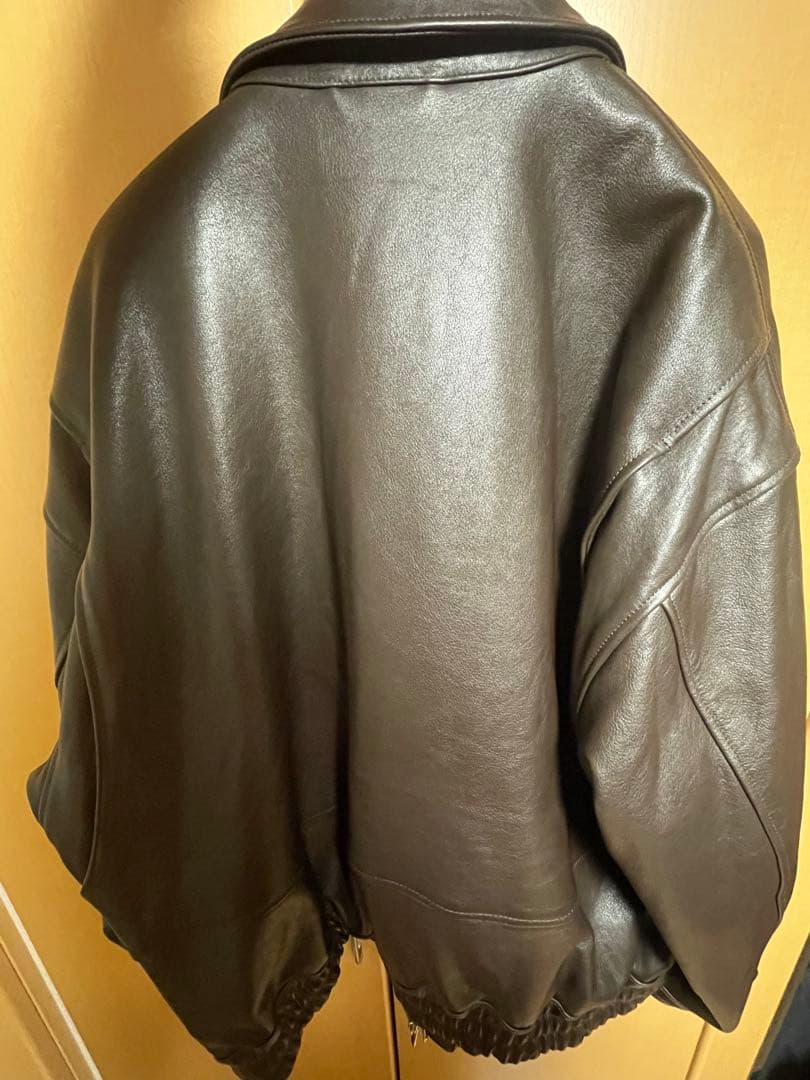 ジャケット・アウター YOKE LEATHER FLIGHT JACKET BROWN SIZE 3