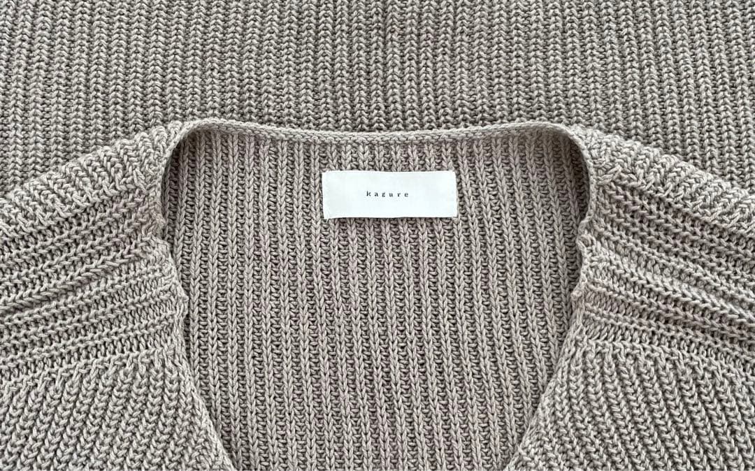 かぐれ　kagure リネン コットン　ベスト　ベージュ系