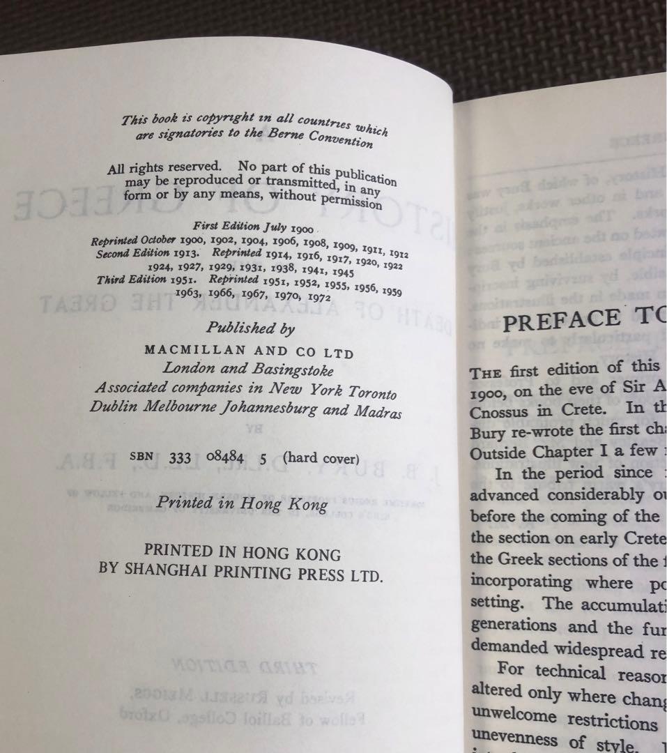 人文 A History of Greece. 3rd ed., J.B.Bury