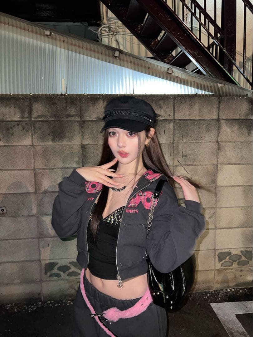 【週末限定価格】9090girl OG Logo Zip Hoodie