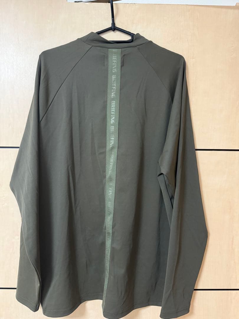 【新品】ブリーフィング／ハイネック／モックネック／長袖／カーキ／L