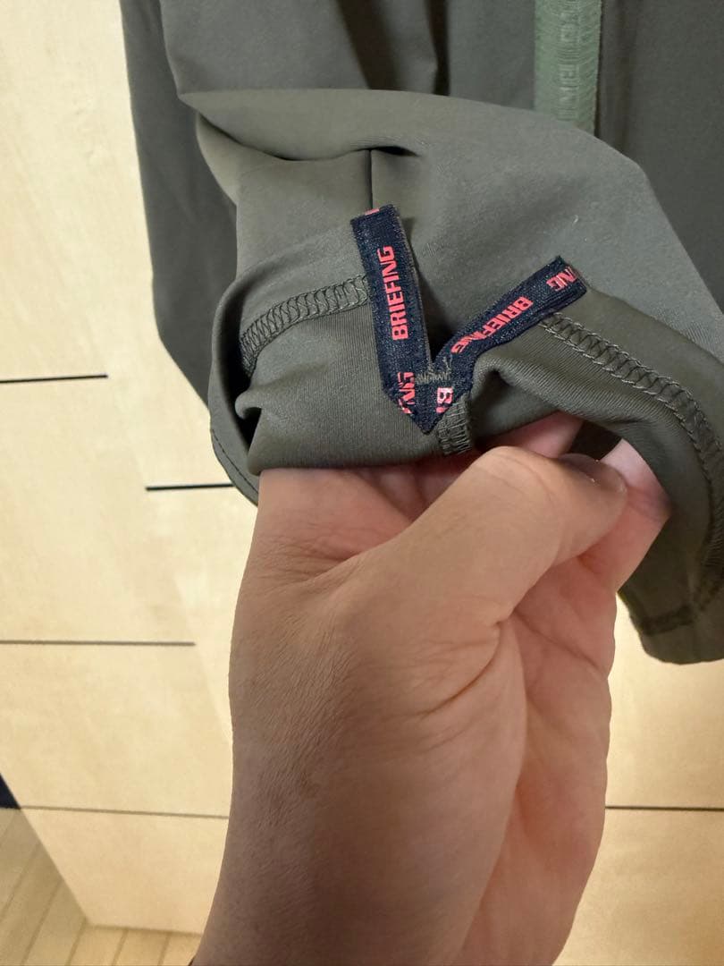 【新品】ブリーフィング／ハイネック／モックネック／長袖／カーキ／L