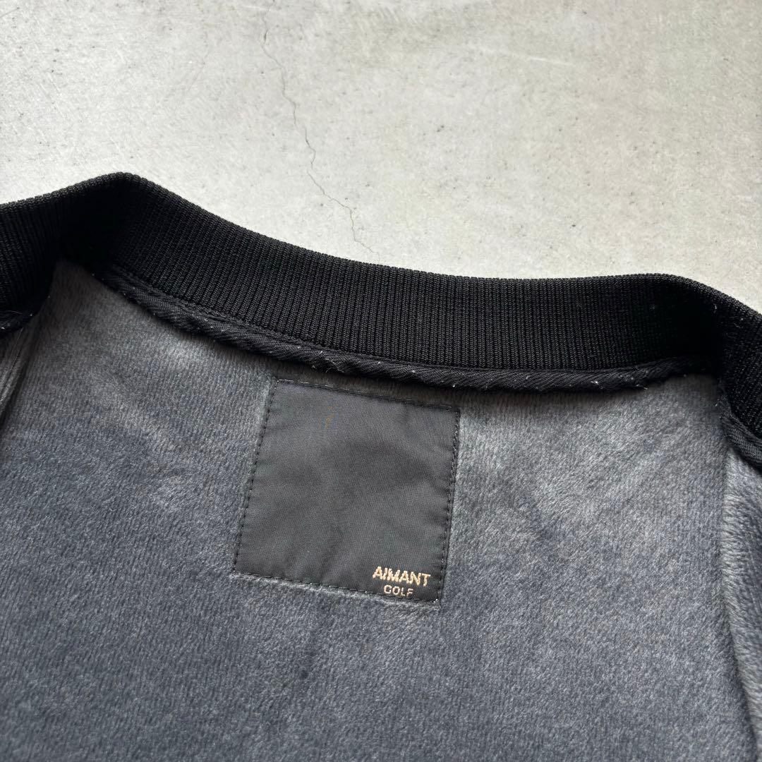 AIMANT GOLF エマンゴルフ 裏起毛 ジップブルゾン スウェット M