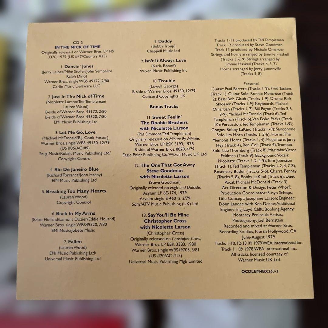 Nicolette Larson look in my direction4枚組