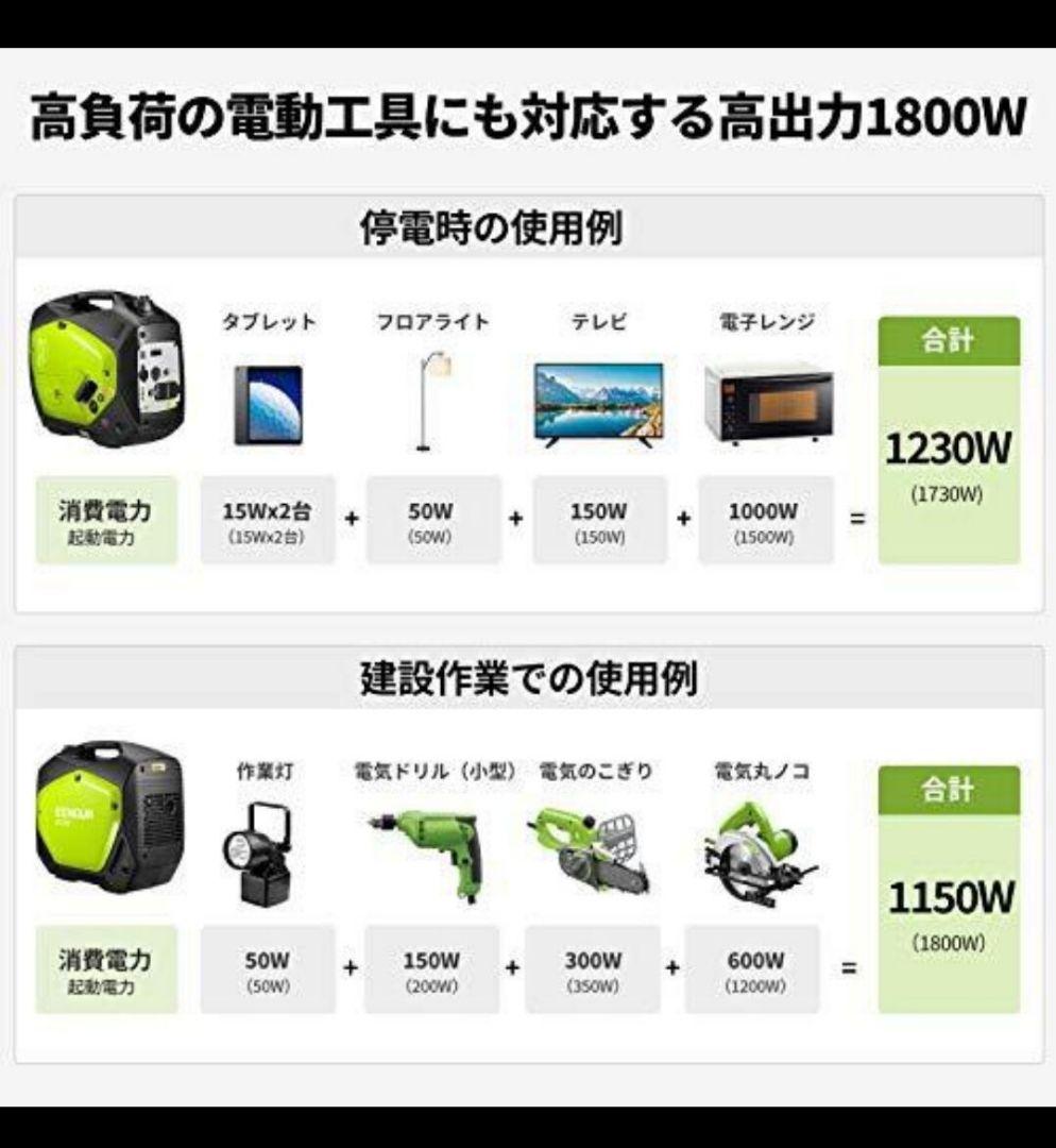 インバーター付発電機