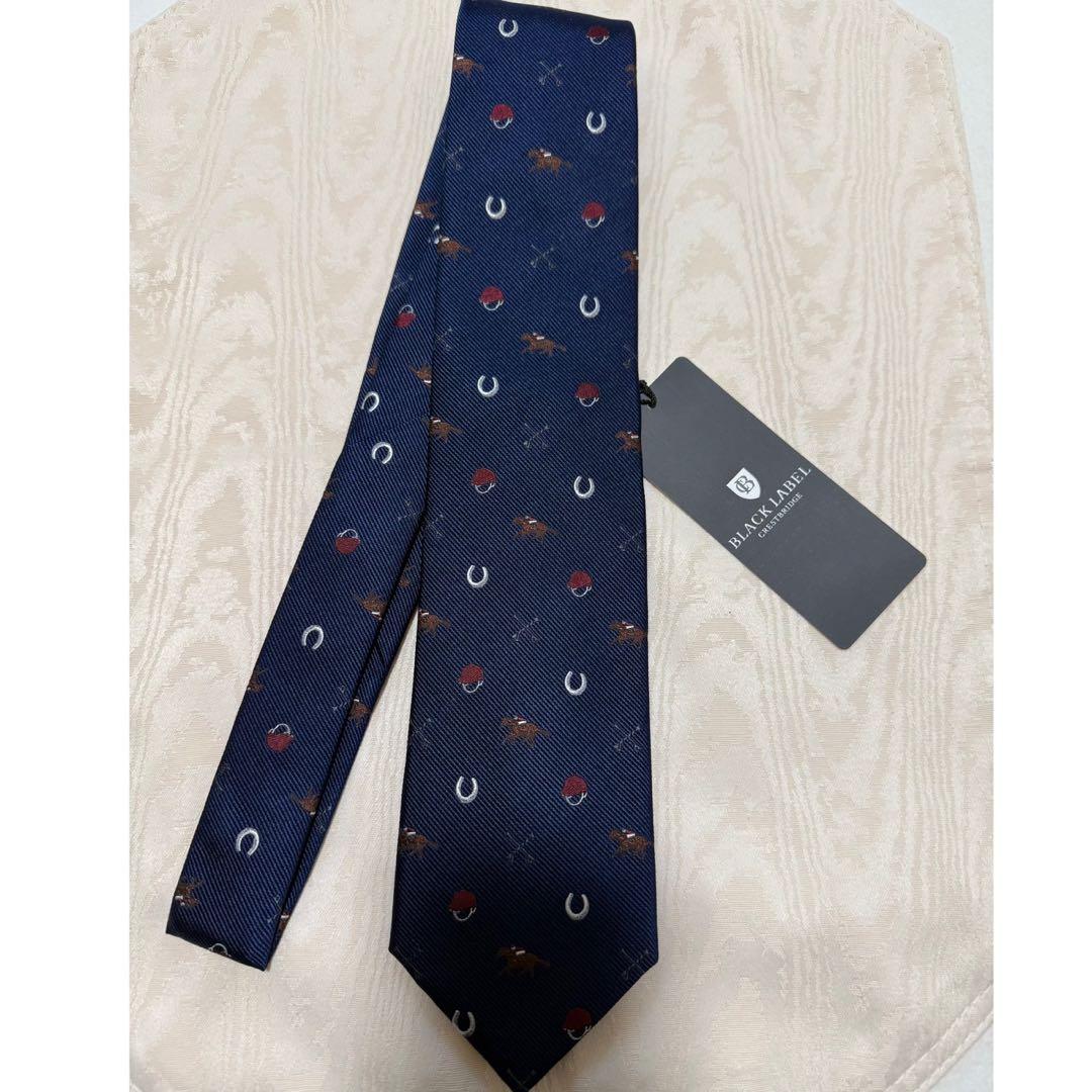 新品ブラックレーベルクレストブリッジ　ホースモチーフタイ　日本製　田中圭