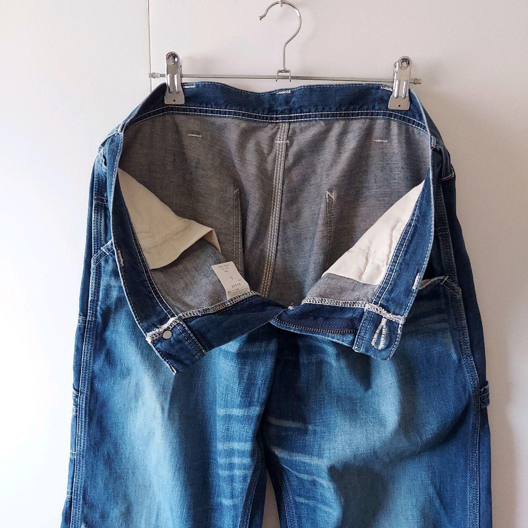 状態良好 日本製 Lee ライトオンスデニム ペインター L ネイビー