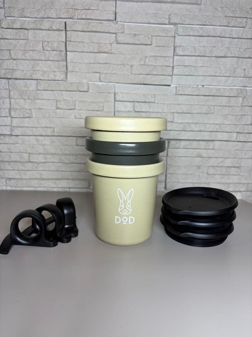 【美品】DOD 放浪ソロリマグ 3個セット（タン2・カーキ1）蓋・ハンドル付