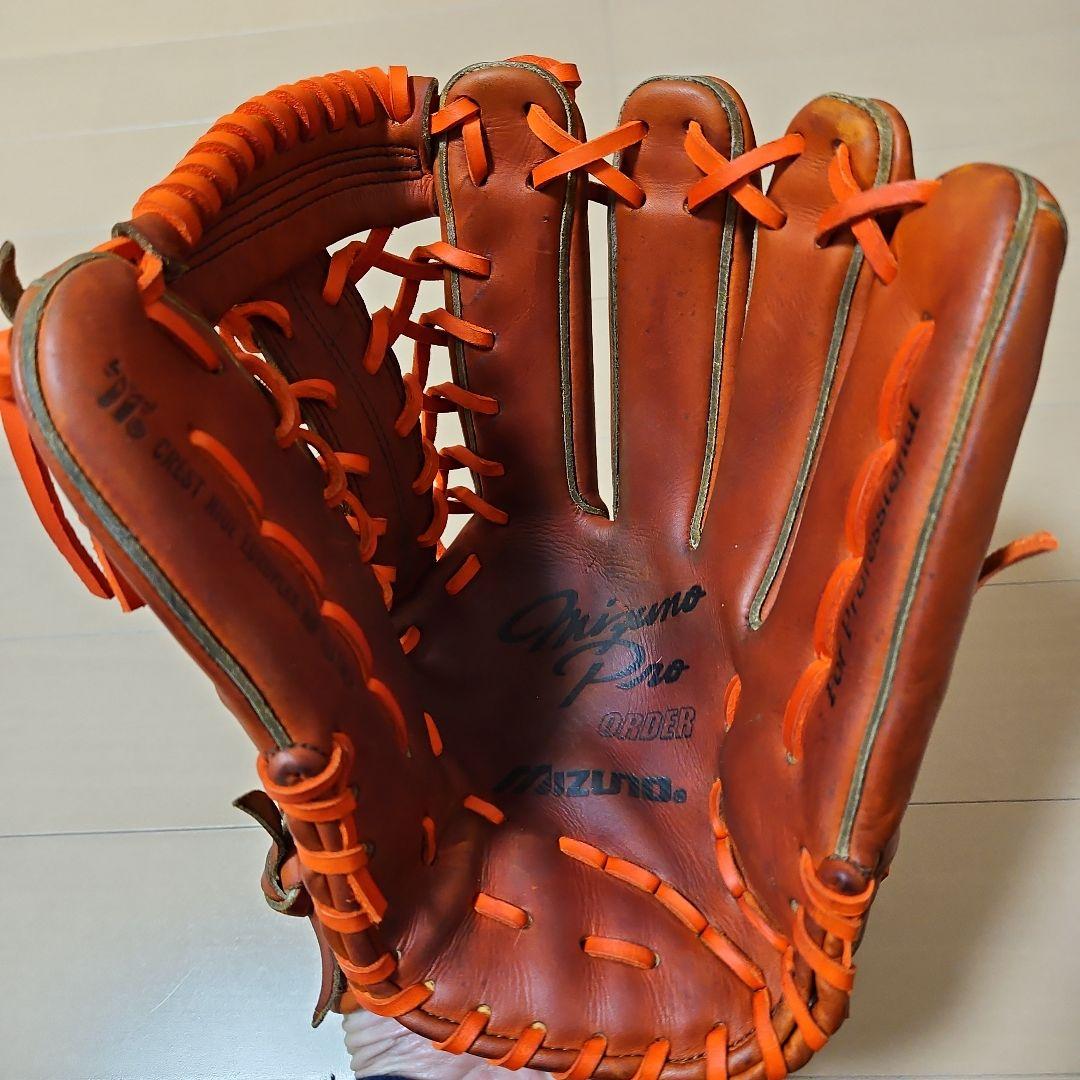 希少！信義作刻印入りビッグMミズノプロオーダー外野手用